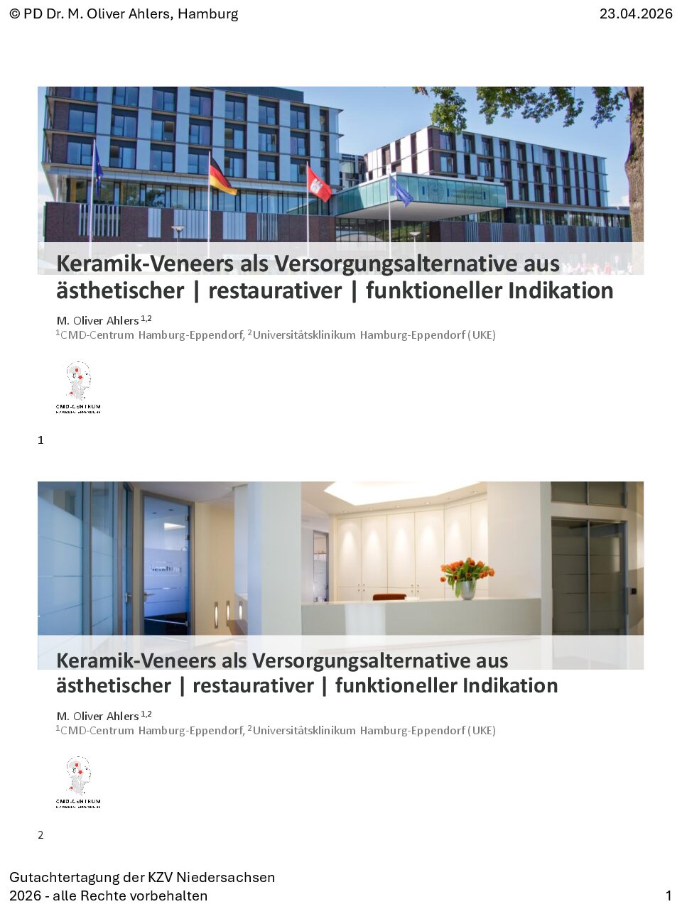 Vorschau: 2026 KZV NS - Keramik-Veneers Präparation (1,5h)